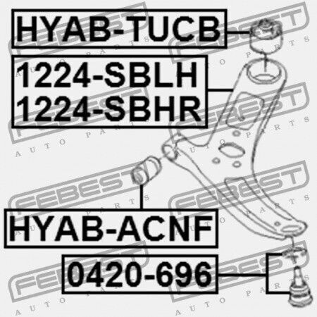 Δεξιός Μπροστινός Βραχίονας Ελέγχου Hyundai Accent 11 2011-2014 Hma 54501-4l000