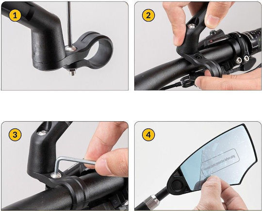 Rockbros Right Bicycle Mirror 26210005002 Black