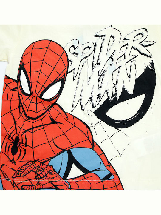 Marvel Παιδική Πιτζάμα Καλοκαιρινή Εκρού