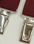 Victoria Kinder Hosenträger in Burgundischer Farbe mit 3 Clips