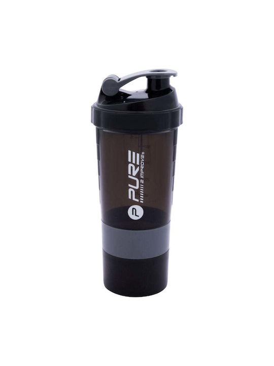 Pure2Improve Шейкър За Протеини 500ml Пластмасов Черен
