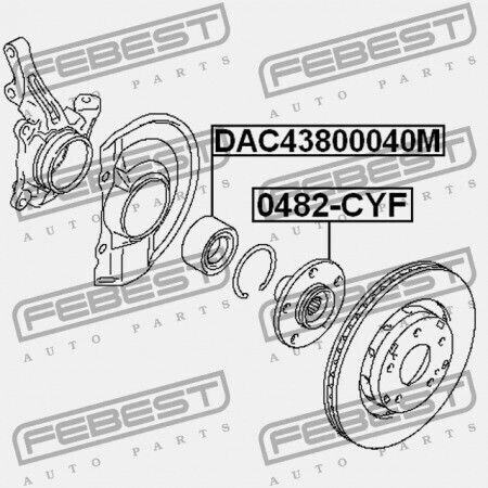 Предна Главина Mitsubishi Lancer Cy Cz 2007.03-2013.02 Eur 3880a018