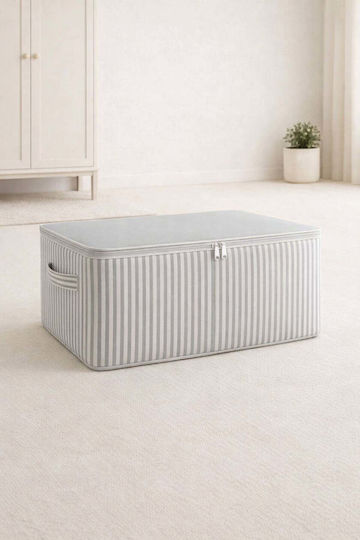 SteweHome Storage Case for Blanket/Duvet in Grey Colour 100x50cm 4pcs