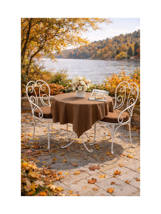SteweHome Garden Chair Cushion Round Brown 40x40cm
