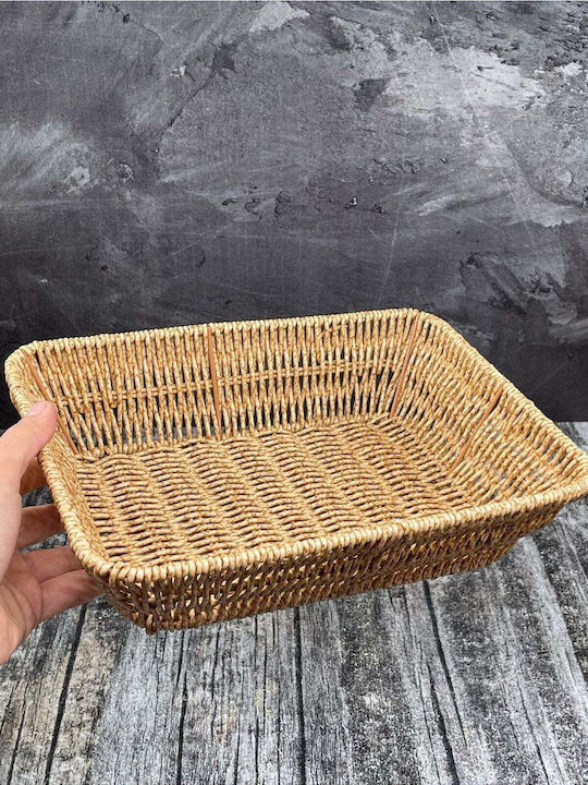 SteweHome Coș De Depozitare Din Paie Verde 27x20cm