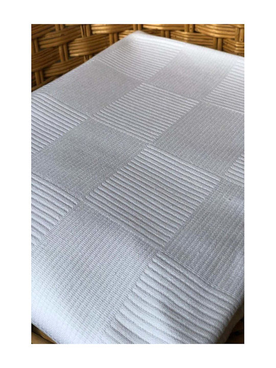 SteweHome Pique Double Blanket 200x230cm White