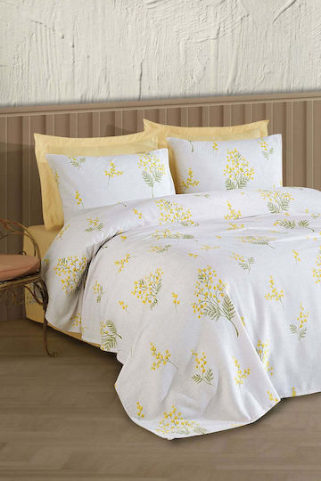 SteweHome Doppelte 200x230cm Gelbe Decke