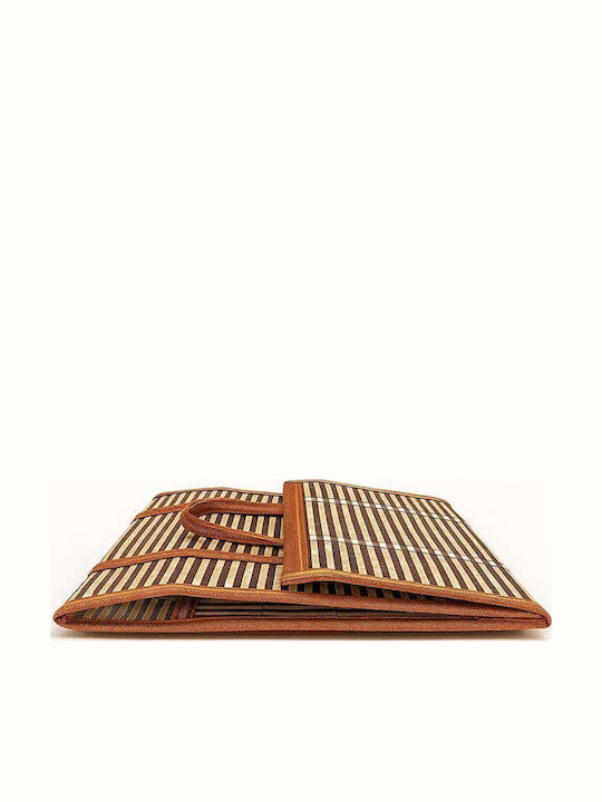 SteweHome Καλάθι Αποθήκευσης Bamboo με Καπάκι Πολύχρωμο 30x20x19cm