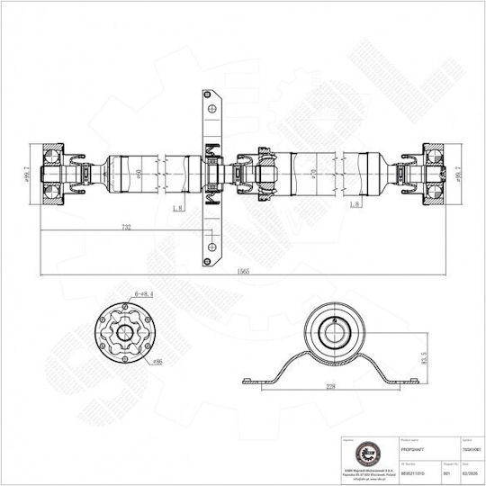 Άξονας Μετάδοσης Κίνησης Audi A4 8e0521101d