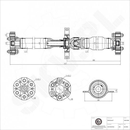 Getriebewelle Antrieb für BMW 1 26107567953