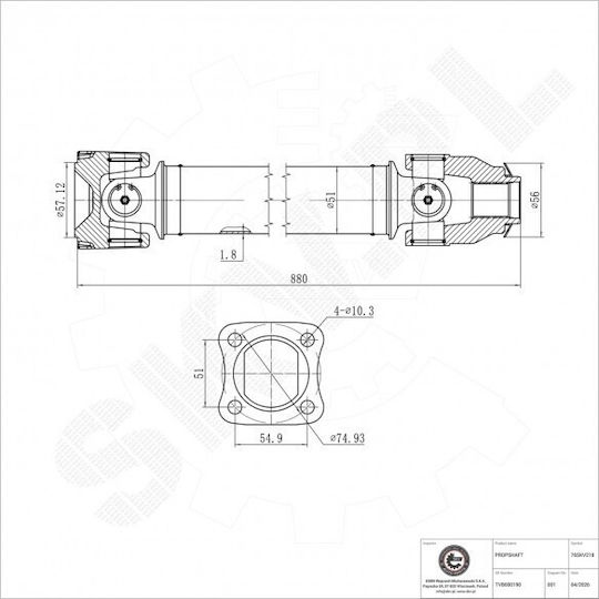 Μπροστινός Άξονας Μετάδοσης Κίνησης Land Rover Freelander I Tvb000190