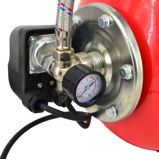 AWTools Einphasiges Wasserpumpen mit Druck Set mit 24-Liter-Behälter 1200W