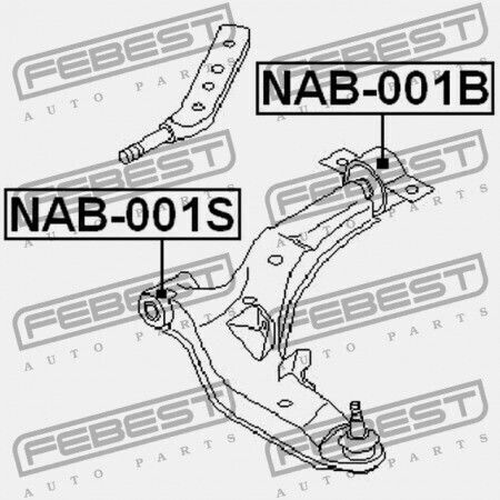 Febest Vorderachsträger Hintere Buchse Hydr Nissan Maxima Ca33 2000.01-2006.01 El 54500-6y301