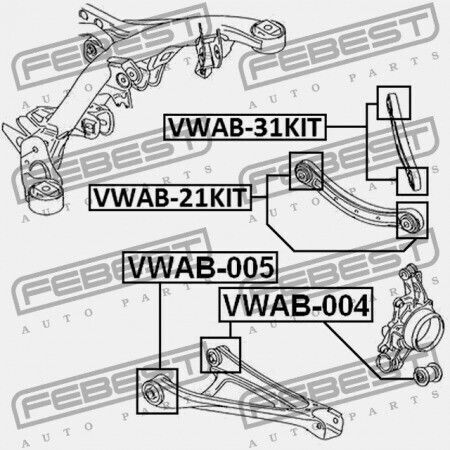 Febest Bolzen Für Die Hinteren Zugstange Für Audi Q7 2007-2015 Ca 7l0505397