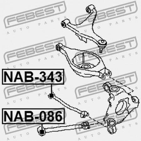 Κουζινέτο Πίσω Ράβδου Πρόσδεσης Nissan Skyline V36 2006.11-2014.03 Jp 551a0-jk000