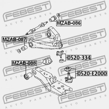 Inel Frontal Superior Braț De Control Mazda Bongo Sk 1999-2010 Jp S47p-34-710a