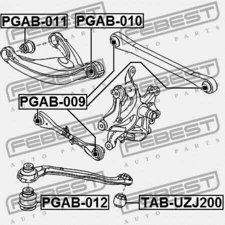 Febest Μπουλόνι Οπίσθιου Άνω Βραχίονα Ελέγχου Citroen C6 2005-2012 5175.ch