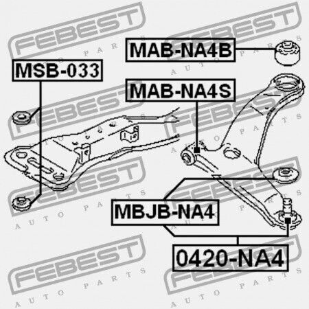 Inel Frontal Braț Control Față Mitsubishi Mare Na4w/na8w 2003-2009 Mr594326
