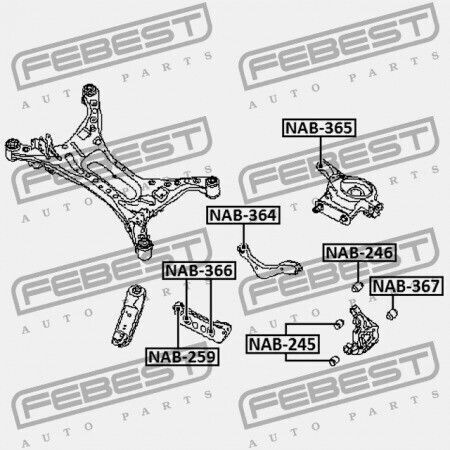 Febest Kontrollarmbügelschaft Für Nissan Altima L33 2012.05