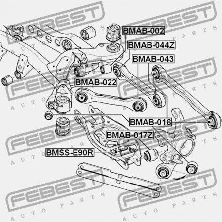 Κουζινέτο Πίσω Ράβδου Πρόσδεσης Bmw 3 E90 2004-2008 Ece 33326777980