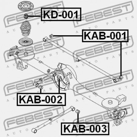 Kia Sportage Rear Control Arm Bushing 19980415-20030506 Gen 0k72a28840a