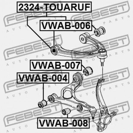 Front Lower Control Arm Ring Hyd Audi Q7 2007-2015 Ca 7l0407182c