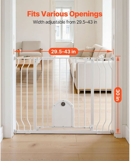 Vevor Metal Security Door in White Colour 75cm
