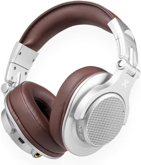 Vonyx HDX120WSN Ασύρματα / Ενσύρματα Over Ear Ακουστικά με 75 ώρες Λειτουργίας Ασημί