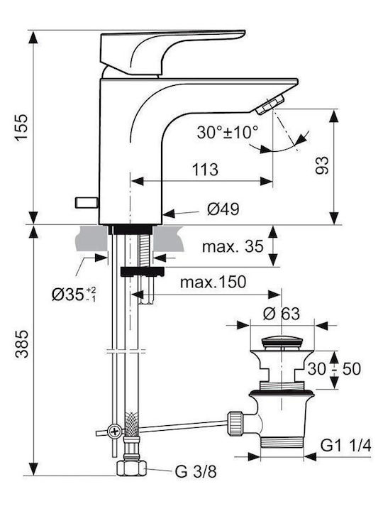 Ideal Standard Mixing Sink Faucet Silver Ideal Standard Mixing Sink Faucet Silver