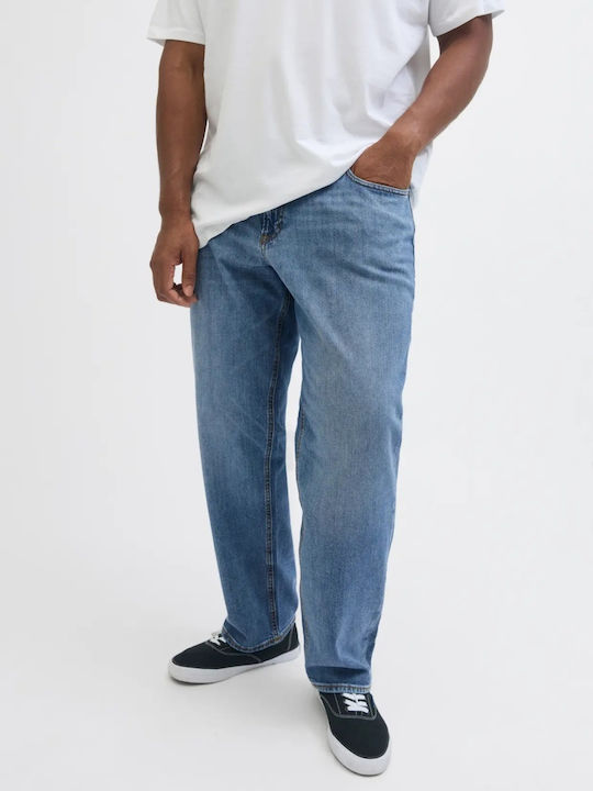 Plus Plus Men's Jeans Pants Elastic Light Blue