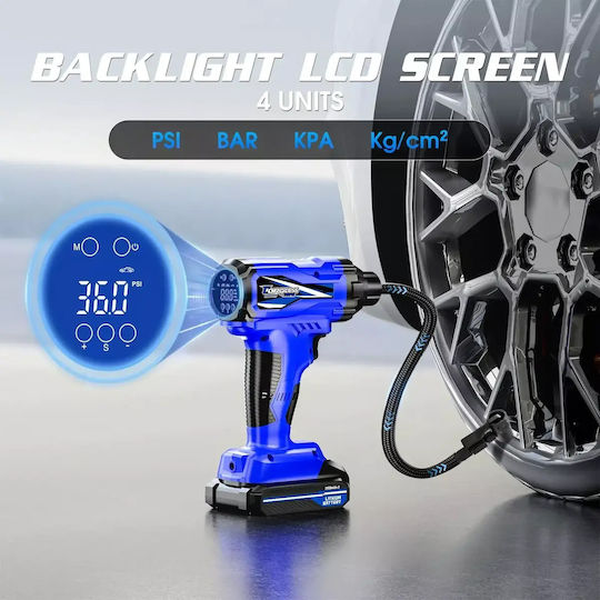 Carsun Τρόμπα Αυτοκινήτου 150PSI Επαναφορτιζόμενη με Μπαταρία 12V