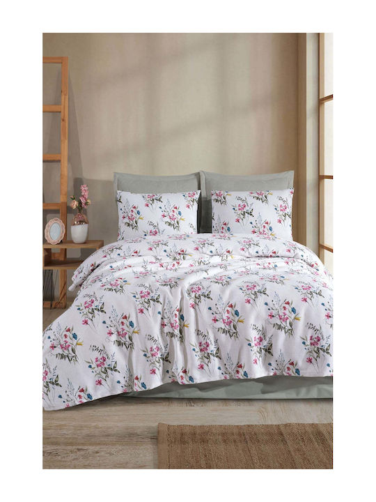 SteweHome Κουβέρτα Πικέ Μονή 160x230εκ. Λευκή