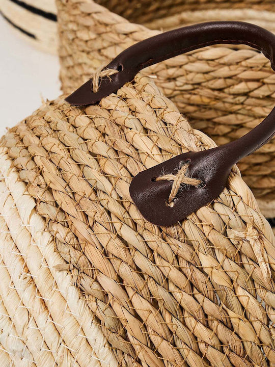SteweHome Decorative Wicker Basket Brown 35x50x32cm