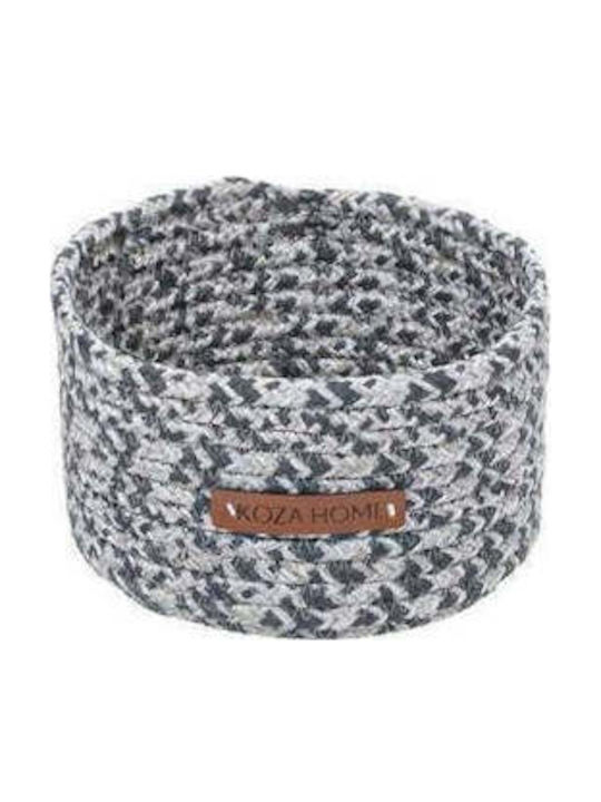SteweHome Decorative Fabric Basket with Grey Handles