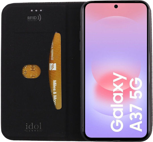 Idol 1991 Elite Case Samsung A37 5g A376 6.7in Anti-rfid Book Stand Black