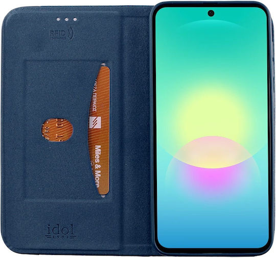 Idol 1991 Elite Case Samsung A27 5G A276 6.7in Anti-RFID Book Stand Blue