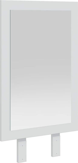 Floor-standing Makeup Dressing Table from Solid Wood White with Mirror 76x50x143cm