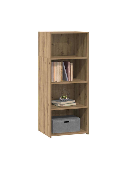 Floor Living Room Display Cabinet Made of Wood with Windowed Brown 50x41x124cm