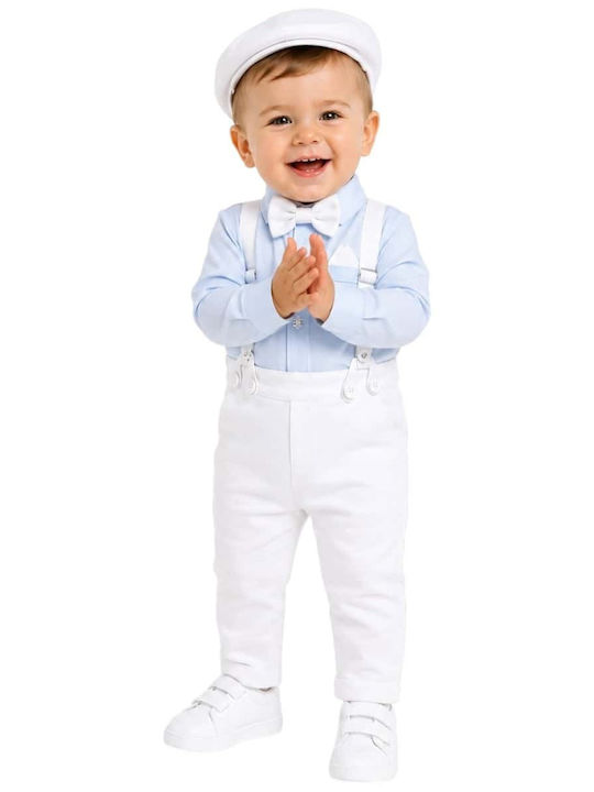 TakTakBaby Baptism Suit For Boy Light Blue 5 Pieces