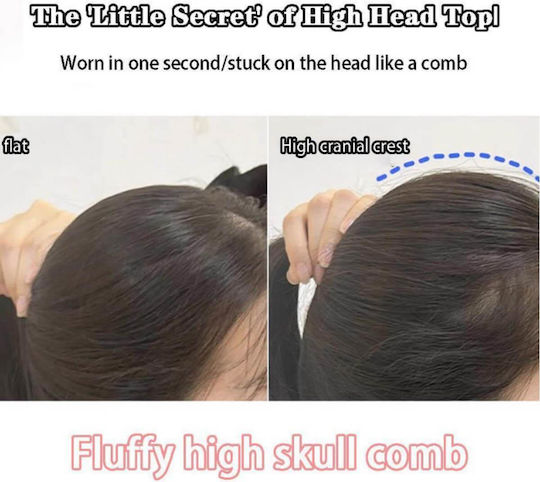 Χτενάκι Μαλλιών Όγκο Καστανό Σκούρο Magic Invisible Hair