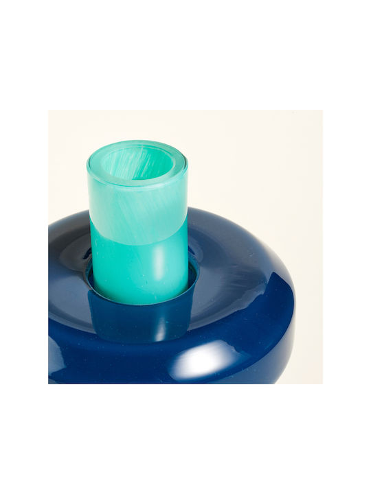 SteweHome Decorative Multicolour Glass Vase