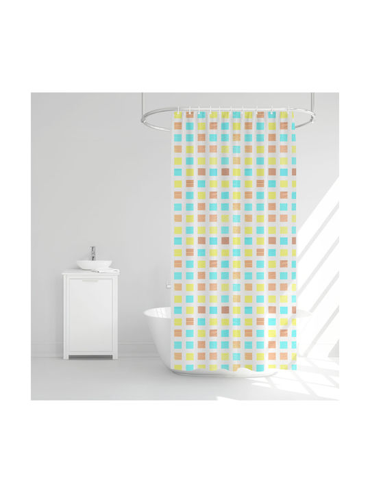 Alista Home Κουρτίνα Μπάνιου 180x180cm Μπλε