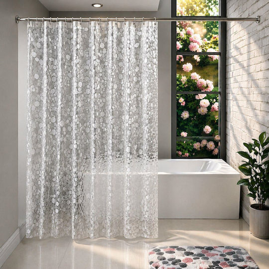 Cortină de duș 180x200cm Transparentă