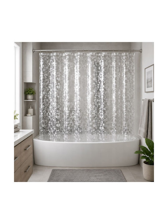 Cortină de duș 180x200cm Transparentă