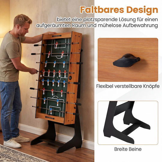 Costway Standing Football Table Wooden Foldable