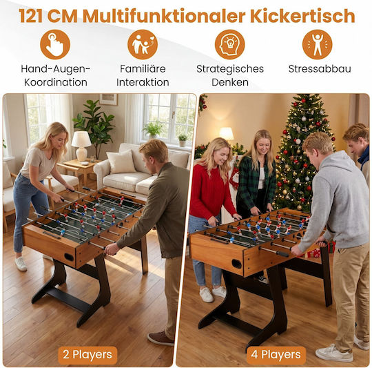 Costway Standing Football Table Wooden Foldable