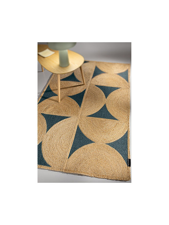 Guy Laroche Mirage Wohnzimmer Teppich Rechteckig aus Jute Marine 140x200cm