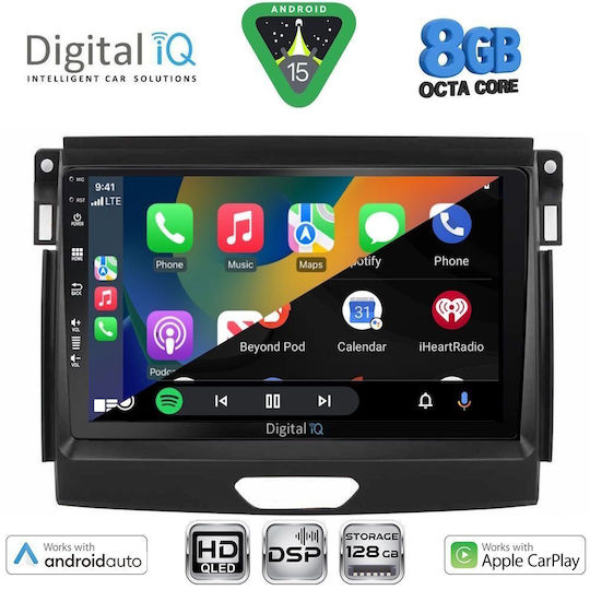 Digital IQ Ηχοσύστημα Αυτοκινήτου για Ford Ranger 2015-2018 (Bluetooth/USB/WiFi/GPS/Apple-Carplay/Android-Auto) με Οθόνη Αφής 9"