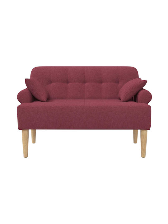 Two-Seater Couch Red 120x65x79cm