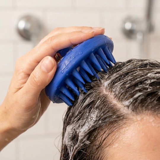 Femmit Scalp Massage Brush Soft Silicone Tips Blue